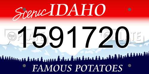 1591720 Idaho License Plate