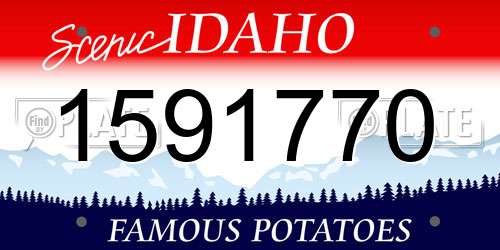 1591770 Idaho License Plate