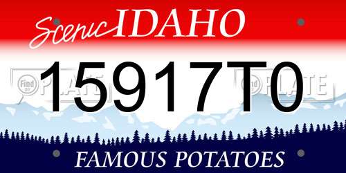 15917T0 Idaho License Plate