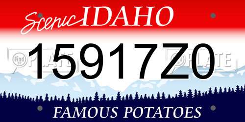 15917Z0 Idaho License Plate