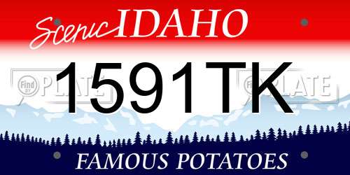1591TK Idaho License Plate