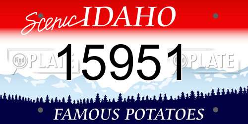 15951 Idaho License Plate