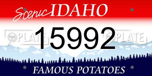 15992 Idaho License Plate