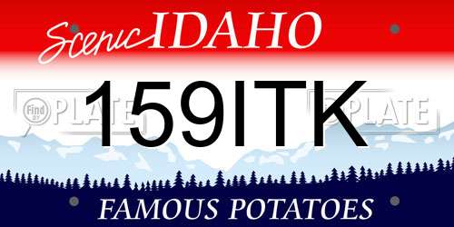 159ITK Idaho License Plate