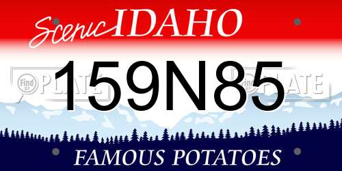 159N85 Idaho License Plate