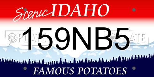 159NB5 Idaho License Plate