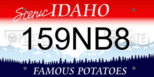 159NB8 Idaho License Plate
