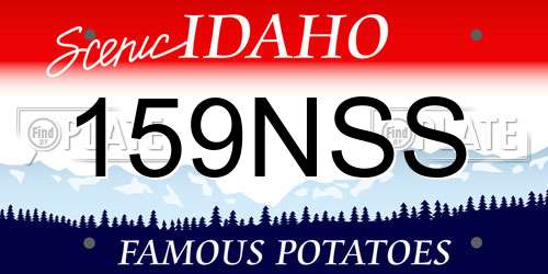 159NSS Idaho License Plate