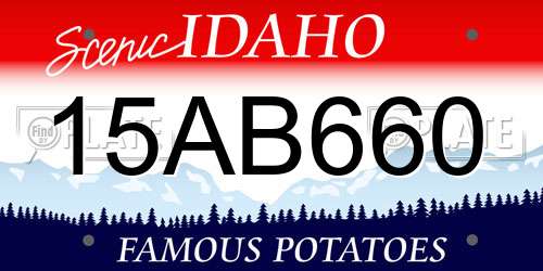 15AB660 Idaho License Plate