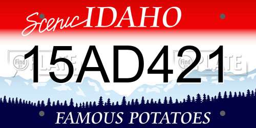 15AD421 Idaho License Plate
