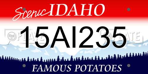 15AI235 Idaho License Plate
