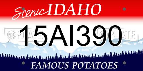 15AI390 Idaho License Plate