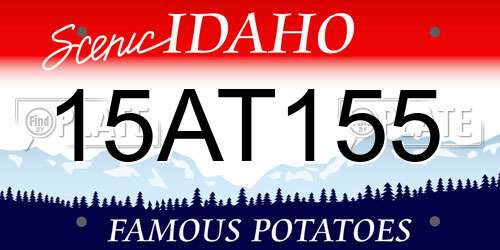 15AT155 Idaho License Plate