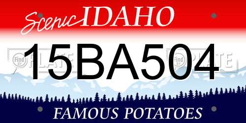 15BA504 Idaho License Plate