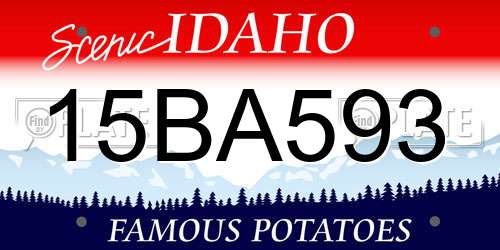 15BA593 Idaho License Plate