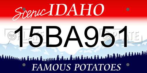 15BA951 Idaho License Plate