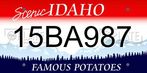 15BA987 Idaho License Plate