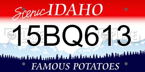 15BQ613 Idaho License Plate