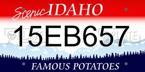 15EB657 Idaho License Plate