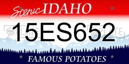 15ES652 Idaho License Plate