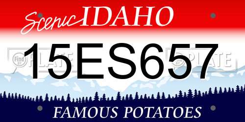15ES657 Idaho License Plate