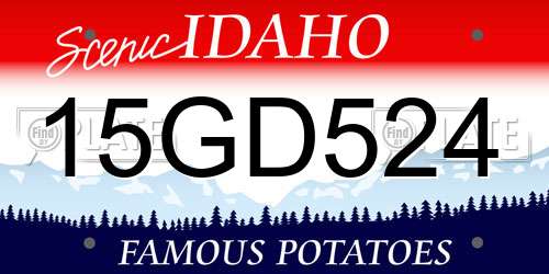 15GD524 Idaho License Plate