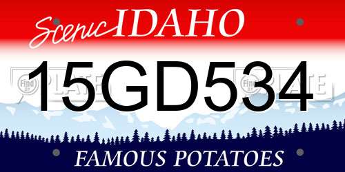15GD534 Idaho License Plate