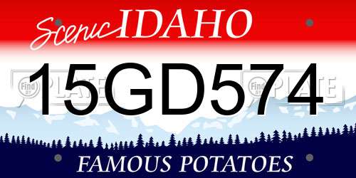 15GD574 Idaho License Plate