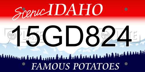15GD824 Idaho License Plate
