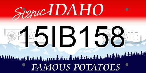15IB158 Idaho License Plate