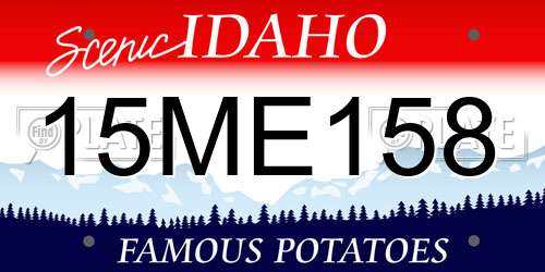 15ME158 Idaho License Plate