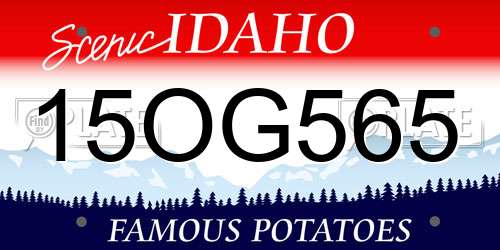 15OG565 Idaho License Plate