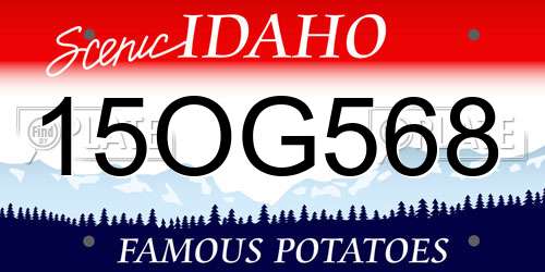 15OG568 Idaho License Plate