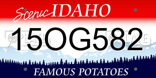 15OG582 Idaho License Plate