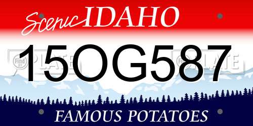 15OG587 Idaho License Plate