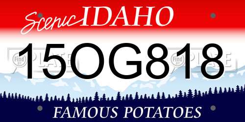 15OG818 Idaho License Plate