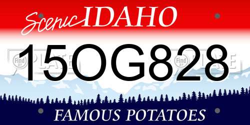 15OG828 Idaho License Plate