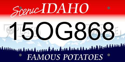 15OG868 Idaho License Plate