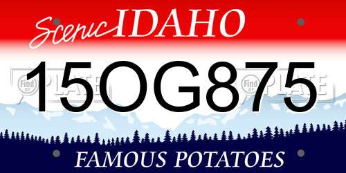 15OG875 Idaho License Plate