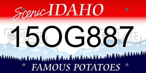 15OG887 Idaho License Plate