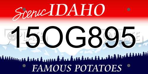 15OG895 Idaho License Plate