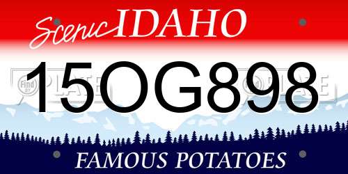 15OG898 Idaho License Plate