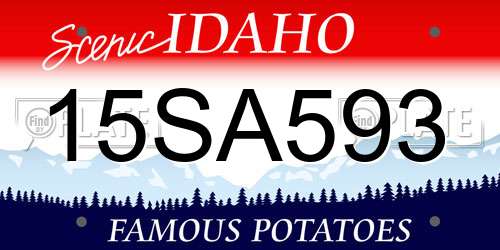15SA593 Idaho License Plate
