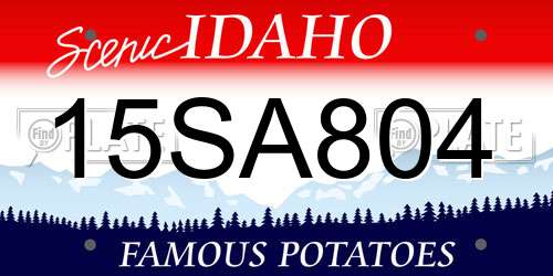 15SA804 Idaho License Plate