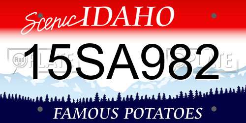 15SA982 Idaho License Plate