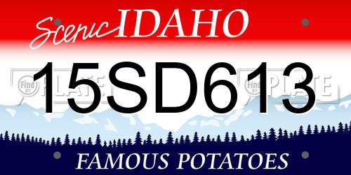 15SD613 Idaho License Plate