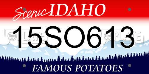 15SO613 Idaho License Plate