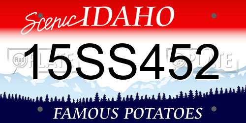 15SS452 Idaho License Plate