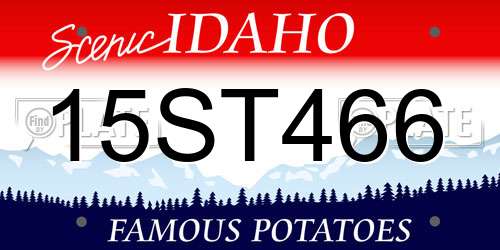 15ST466 Idaho License Plate