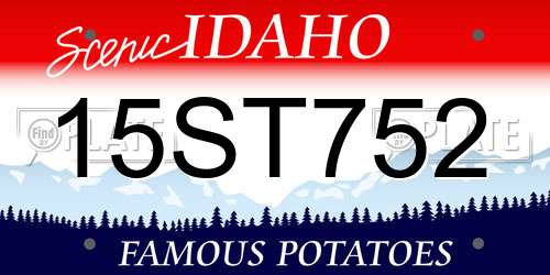15ST752 Idaho License Plate